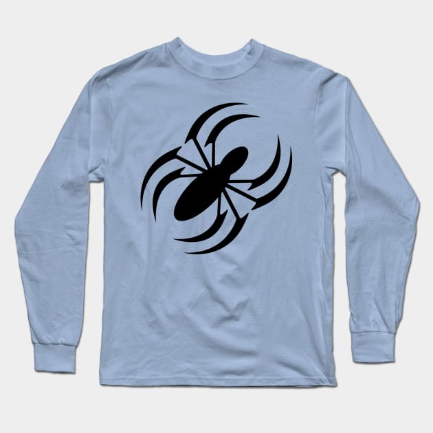 Slanted Spider Long Sleeve T-Shirt by psychoandy